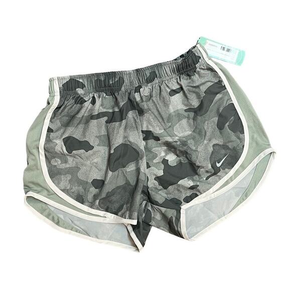 NEW! Women's Nike Running/performance Shorts. Dri-Fit. Sz. Small. Greenish/Grey - Picture 2 of 5